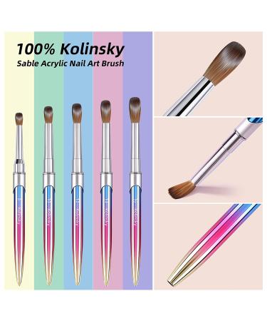 100% Kolinsky Acrylic Nail Brush - Handmade Round Shape (#12) | Professional Nail Art Brush for Acrylic Application & Manicure - Buy Online on GoSupps.com