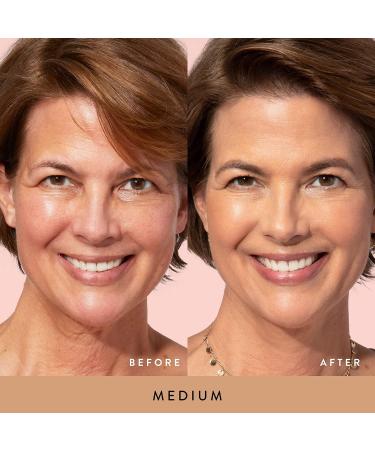 LAURA GELLER Baked Balance-N-Glow Foundation - Medium with Retractable Airbrush Kabuki Brush (2 PC) - Buy Online on GoSupps.com