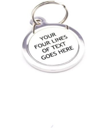 PS Pet Tags - Cute Cat ID Tags - Pink Fishbone Design - Zinc Alloy Metal - Small (24mm) Personalised On Reverse - Cat Name Address Identity Tag - Made in UK - Buy Online on GoSupps.com