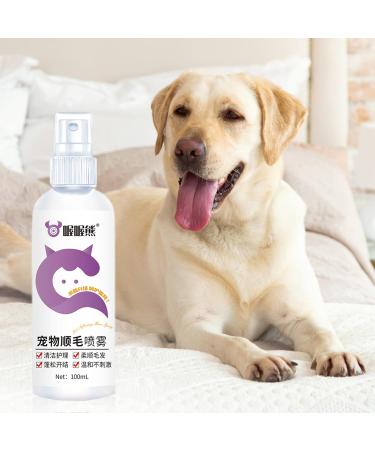 Dog Detangling Spray - Cat Detangling Spray 100ml Grooming Mist | Anti-static Pet Hair Conditioner Long-Lasting Fresh Deodorizer Detangler - Buy Online on GoSupps.com