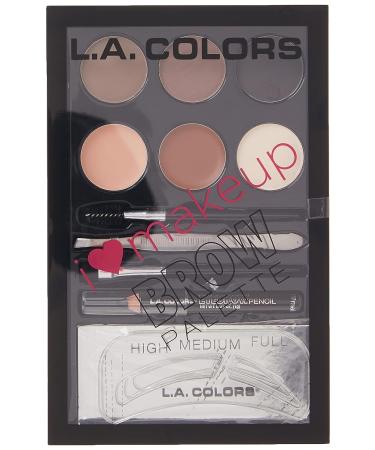 L.A. Colors I Heart Makeup Brow Palette - Medium to Deep 0.26 oz | C30355 - Buy Online on GoSupps.com