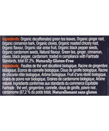Four O'Clock Chai Green Tea Decaffeinated Organic Fairtrade Non-Gmo Kosher Gluten-Free 80 Teabags Decaf Chai Green tea - Buy Online on GoSupps.com