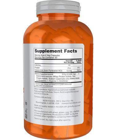 Now Sports Nutrition Amino Complete Protein Blend - 360 Veg Capsules with 21 Aminos and B-6 - 360 Count - Buy Online on GoSupps.com