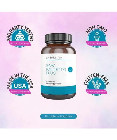 Dr. Brighten Saw Palmetto Plus - Women's Natural Dietary Supplement for Hair Loss, Acne, and Oily Skin - Buy Online on GoSupps.com