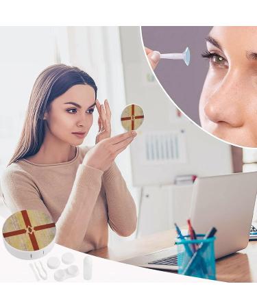 Northern Ireland Flag Round Case For Contact Lens Kit Storage Box with Mirror Printed - Buy Online on GoSupps.com