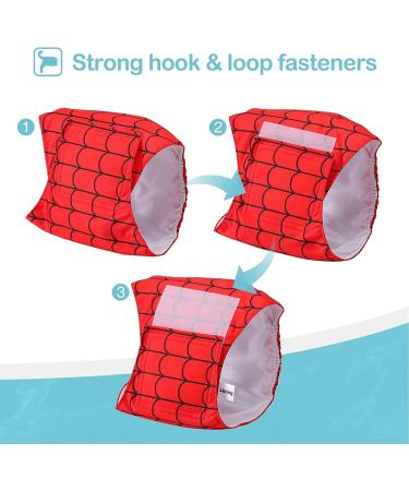 Avont 3 Pieces Reusable Dog Diapers & Belly Bands for Male Dogs - Washable Eco-Friendly Incontinence Solution - Size S (29-34cm) with Flag/Star/Spider-Man Designs - Buy Online on GoSupps.com