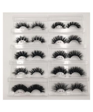 Wrong eyelash 25mm fluffy 3D eyelashes full of volume dramatic eyelashes Long thick nerz eyelash wholesale (color: 20 pairs Mix style)