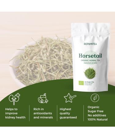 Horsetail Tea Organic 100g (50 Cups) | Horsetail Organic Herbal Leaf Tea | Equisetum Arvense REPLANTEA - Buy Online on GoSupps.com