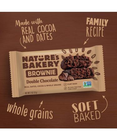 Natures Bakery Whole Wheat Fig Bars Double Chocolate Brownie - Vegan Non-GMO Snack Bar - 12 Twin Packs - Buy Online on GoSupps.com