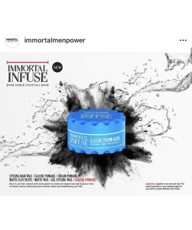 Immortal NYC Classic Pomade for Men 5.07oz - Hair Wax & Paste for Styling - Infuse Mens Hair Product - Buy Online on GoSupps.com