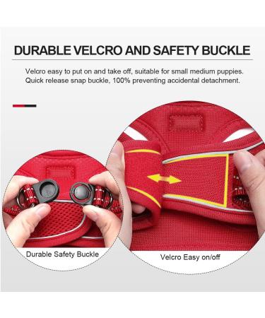 Suredoo Reflective Dog Harness with Leash - Anti-Train Chest Harness for Small Dogs & Cats - Red XS - Buy Online on GoSupps.com