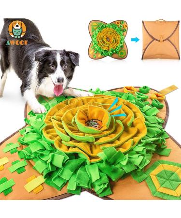 AWOOF Snuffle Mat Pet Dog Feeding Mat, Durable Interactive Dog Puzzle Toys Encourages Natural Foraging Skills