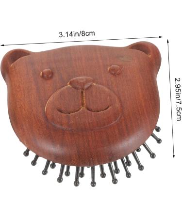 Buy Hapinary Bear-Shaped Wooden Comb & Massage Brush - Scalp Washer & Hair Massage Tool - Ideal for Healthy Hair Care | International Shipping Available - Buy Online on GoSupps.com