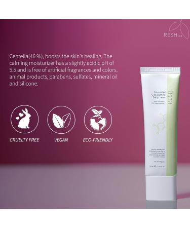 Resh Lab Korean Cica Repair Cream Hydrating Face Moisturizer for Sensitive & Dry Skin | Redness Relief Soothing Cream with Ceramide & Panthenol (Fragrance-Free 50ml) - Buy Online on GoSupps.com