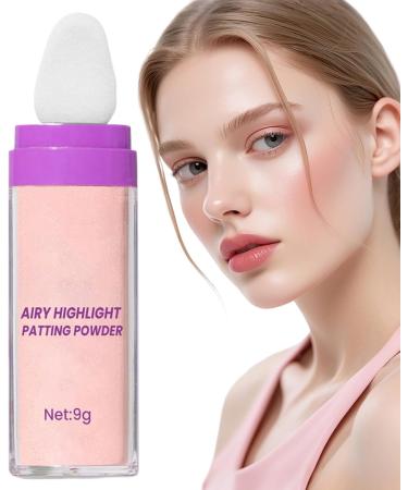 Highlighter Make Up Powder Waterproof Lightening Powder Waterproof Smooth 9g Highlighter Makeup for Cheeks Face Hair for Daily and Festivals Pink - Buy Online on GoSupps.com