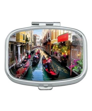 Venice Italy Gondolas Canals Rectangle Pill Case Trinket Gift Box
