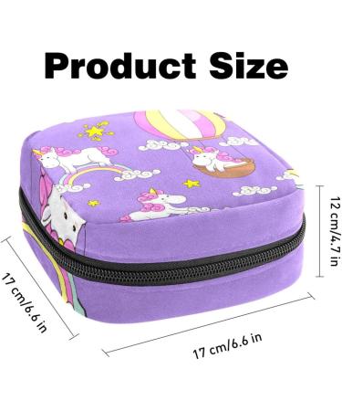 Buy Unicorn Rainbow Storage Bags for Women's Bandages | Large Menstrual Cup Pocket & Insert Bags Multicolored Organizers for Tampons Panty Liners & More - Buy Online on GoSupps.com