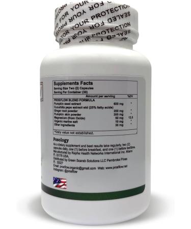 Prosflow Prostate Nutrient. Supplement for Men- Daily Support for Prostate Function Urinary Flow & Men's Wellness- Premium Herbal & Nutrient Formula- Non-GMO Made in The USA. - Buy Online on GoSupps.com