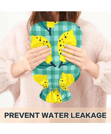 NAANLE Lemon Pattern Hot Water Bottle - 1L Transparent Design for Pain Relief & Bed Warmer | Handheld Heat & Cold Therapy - Buy Online on GoSupps.com