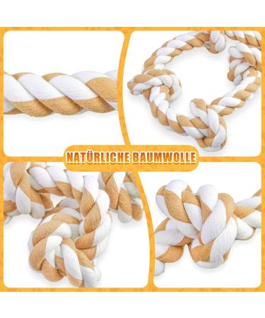 Extra Large Dog Toy Rope for Aggressive Chewers | 127cm Tough 7 Knot Indestructible Cotton Tug Toy for Large & Medium Breeds - Buy Online on GoSupps.com