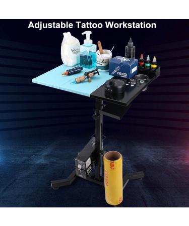 Adjustable Workstation with Pigment Holder Work Station Large Surface Workbench for Studio Beauty Salon Hair Salon - Buy Online on GoSupps.com