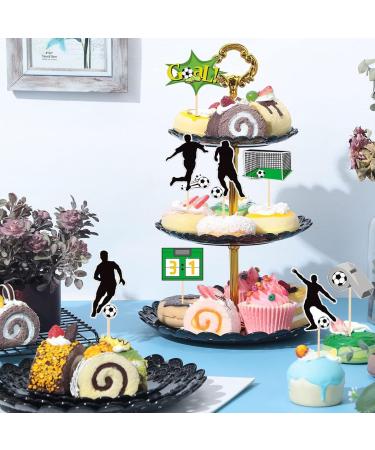 Soccer Cake topper and Cupcake topper Soccer Birthday Party Decorations Sport Birthday Decorations for Boys Girls Birthday Party Supplies 1*cake Topper+8*cupcake Topper - Buy Online on GoSupps.com