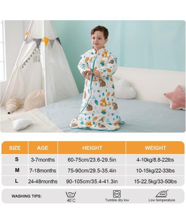 MIKAFEN 3.5 Tog Organic Cotton Baby Sleeping Bag - Various Sizes | From Birth to 4 Years - Buy Online on GoSupps.com