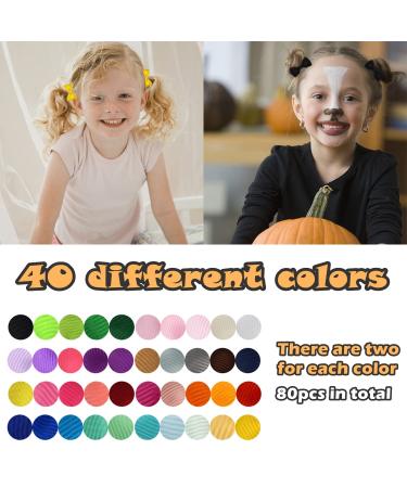 Midodo 80pcs Elastic Hair Loops for Baby Girls - Grosgrain Ponytail Holders & Headbands for Toddlers - Buy Online on GoSupps.com