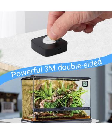 Aggforbl Reptile Thermometer Reptile Digital Thermometer and Humidity Vivarium Accessories use for bearded dragon accessories Tank Hygrometer Reptile wiht Double Sided Tape (Black 1) Black 1 pcs - Buy Online on GoSupps.com