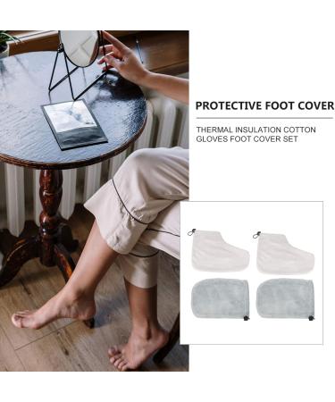 Beavorty 2 Pairs Gloves Wax Bath Foot Cover Paraffin Wax Booties Paraffin Treatments Cozies Hand and Foot Liners Wax Bath Mitts Disposable Foot Covers Paraffin Glove Short Boots Spa Grey - Buy Online on GoSupps.com