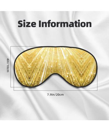 Gold Bling Print Unisex Sleep Eye Mask - Soft Comfort Eye Shade for Travel Yoga & Shift Work | Black - Buy Online on GoSupps.com