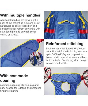 Patient Hoist Lift Sling Full Body Commode Sling with Head Support Toileting Patient Lift Sling Divided Leg Shower Sling for Patient Lifts (Size : L) Large - Buy Online on GoSupps.com