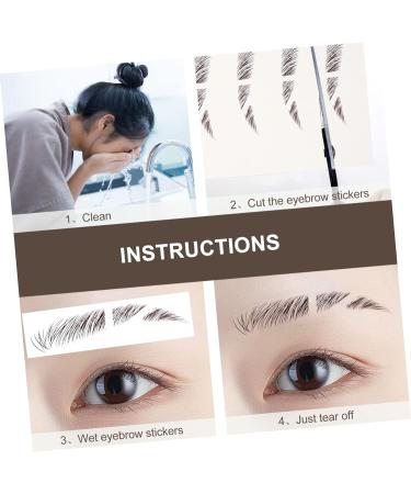 MAGICLULU 42 Pcs Eyebrow Stickers Eyebrow 4 Peel off Tattoos for Makeup Stickers Cosmetic Bionic 4d Ink - Buy Online on GoSupps.com