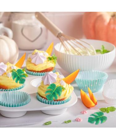 Cupcake Toppers Palm Leaf Cake Toppers Wooauto Edible Cake Decorations for Family Cupcake Wedding Cake Birthday Party Food Decoration 48PCS Leaf - Buy Online on GoSupps.com