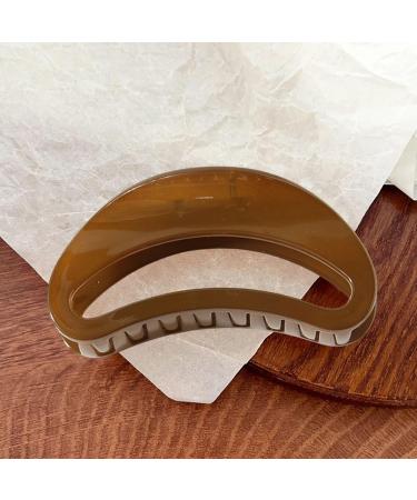 Women Hair Claw Hollow Geometric Semicircle Shape Hair Clip Strong Grip Back Head Large Volume Hair Clamp White - Buy Online on GoSupps.com