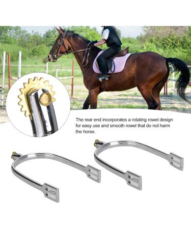Haowecib Horse Training Boot Spores - Zinclegation with Rotatable Copper Wheel for Competition Entertainment - Buy Online on GoSupps.com