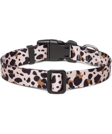 Suredoo Adjustable Leopard Dog Collar - Soft Nylon Comfort for Small Medium & Large Dogs | Neck 38-63 cm - Buy Online on GoSupps.com