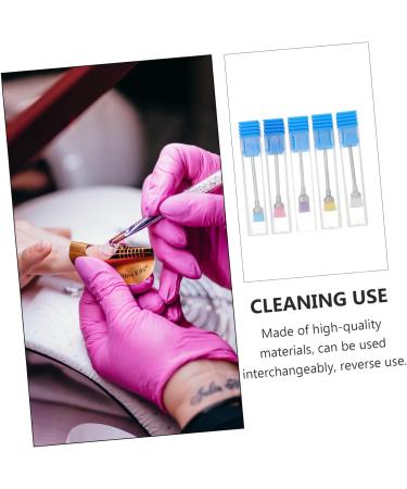 POPETPOP 5pcs Nail Dust Brush Nail Art Tool Set Manicure Pedicure Tool Set Nail Care Tools Cleaning Brush Nail for Cleaning Fingernail Nail Drill Machine Nail Dust Cleaner Drill Rig Metal 7.5x1.2cm Assorted Color - Buy Online on GoSupps.com