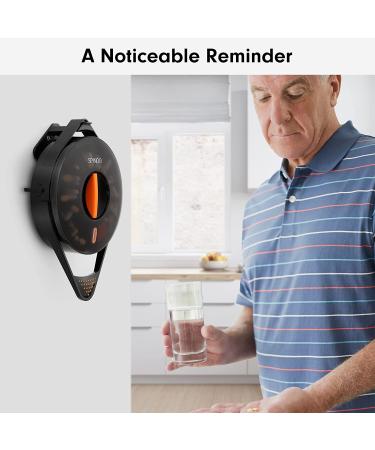 Fullicon 14-Compartment Pill Dispenser with Child-Proof Lock - Spindo Medicine Dispenser for Elderly - Light Black - Buy Online on GoSupps.com