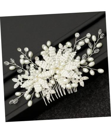 DOITOOL Pearl Hair Comb Diy Floral Headpiece Hair Clip for Wedding Bridal Hair Pin Wedding Hair Accessories Bridal Hair Comb Bride Hairstyles Rhinestone Headpiece Bridal Headdress - Buy Online on GoSupps.com