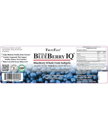 Wild Blueberry IQ by FruitFast - 60 Count Non-GMO Gluten Free Chewable Softgels for Enhanced Wellness - Buy Online on GoSupps.com