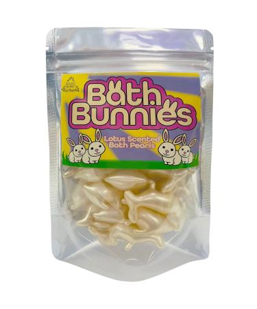 Bath Bunnies. 15 Lotus Scented Rabbit Shaped Bath Pearls. Ideal Stocking Filler Advent Calendar Filler. Rabbit Themed Gift. Quirky Gift. Easter Gift.