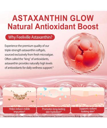 Astaxanthin Supplements Premium Astaxanthin 12mg Antioxidant with Antioxidant Activity Supports Eye Joint Immune Skin Health Internal Circulation 1Pack(120 Softgels) Non-GMO & No Gluten - Buy Online on GoSupps.com