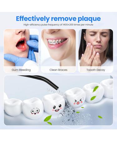 Apician Oral Shower - Wireless Electric Water Flosser with 3 Nozzles & 4 Modes | IPX7 Waterproof Tooth Cleaner | 310ml Water Tank - Black WT288 - Buy Online on GoSupps.com