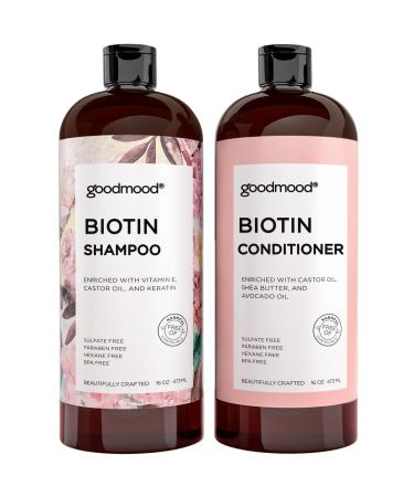 GoodMood Biotin Shampoo and Conditioner Set All Hair Types 2x16oz