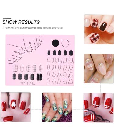 Nail Mat for Nail Tech Manicure Protector Mat for Nail Practice - Nail Manicure Tools Stamping Mat Nail Sticker Guide for Nail Sticker Printing Pink - Buy Online on GoSupps.com