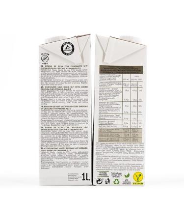Fr as - Boisson V g tale au Soja Chocolat - Sans Gluten ni Lactose - Pack de 6 Unit s de 1 L - 100% V gane - Pauvre en Graisses Satur es - Fabriqu e en Espagne - Buy Online on GoSupps.com