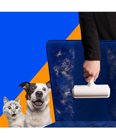 Pet Hair Remover - Reusable Lint Roller for Carpets & Furniture | Self-Cleaning Fabric Shaver for Cats Dogs & Rabbits - Portable Lint Rollers (White - Buy Online on GoSupps.com