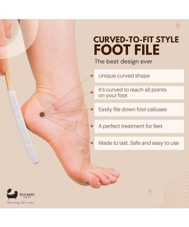 Pumice Foot File Hard Skin Remover - Curved White Callus & Dead Skin Remover for Men and Women - Buy Online on GoSupps.com