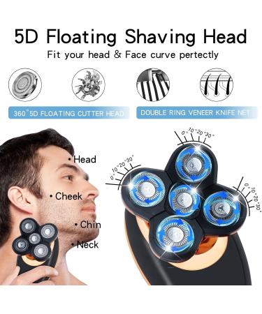 Buy 5 in 1 IPX7 Waterproof Electric Head Shaver for Men - USB Rechargeable Bald Razor & Beard Trimmer - Buy Online on GoSupps.com